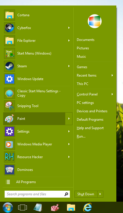 Classic Shell 4.2.4 on Windows 10 - Metro skin.png