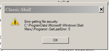 Classic Shell Uninstall Error.jpg