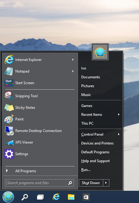 Start Menu Skinning